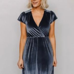 Baltic Born Liza Blue Velvet Maxi Dress